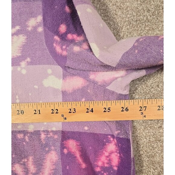 OOAK Upcycled Flannel Shacket Shirt Skeleton The Reader Book Lover Cozy Sz 2XL - Picture 10 of 12